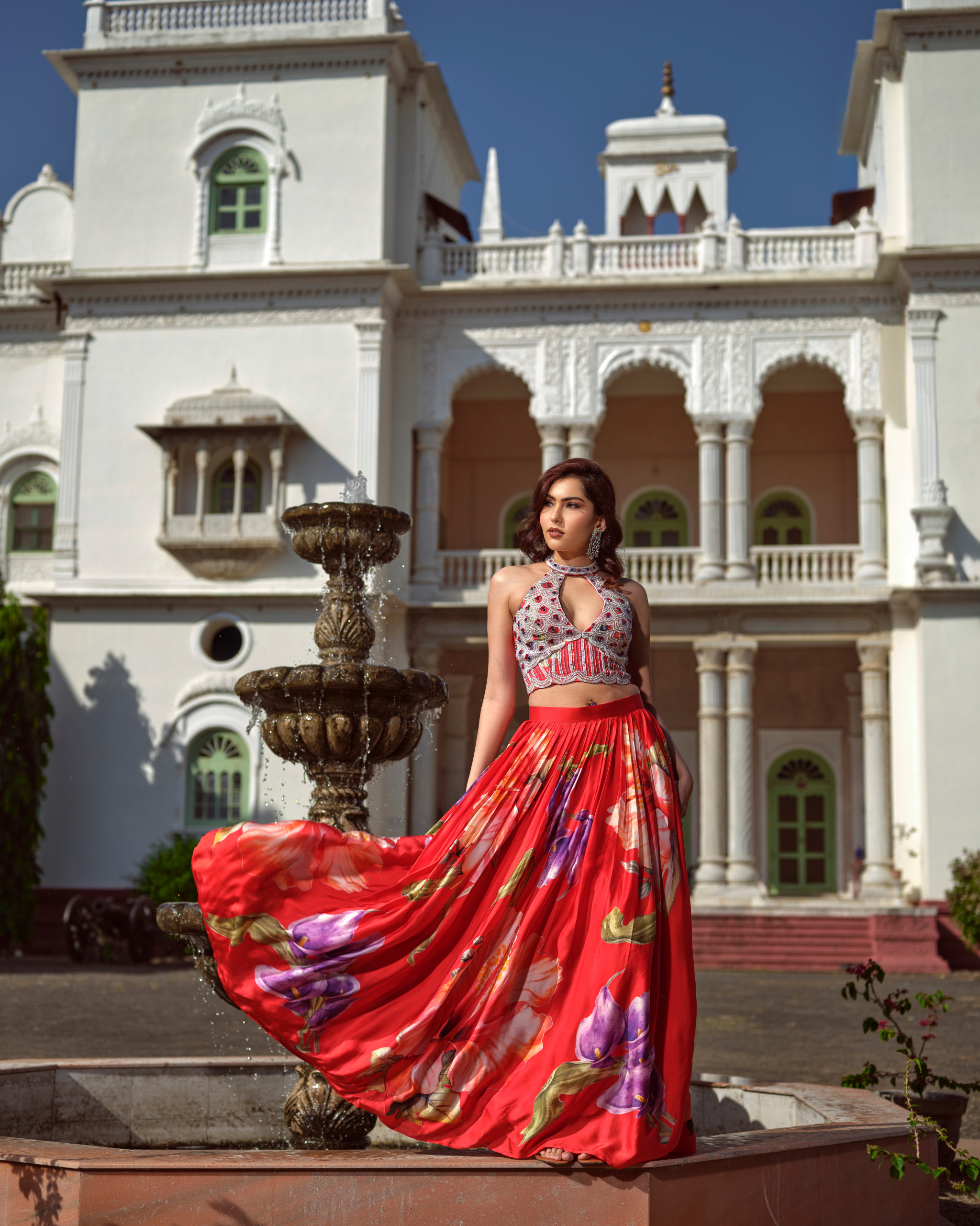 Stile floreale corsetteria paired with Roseto skirt