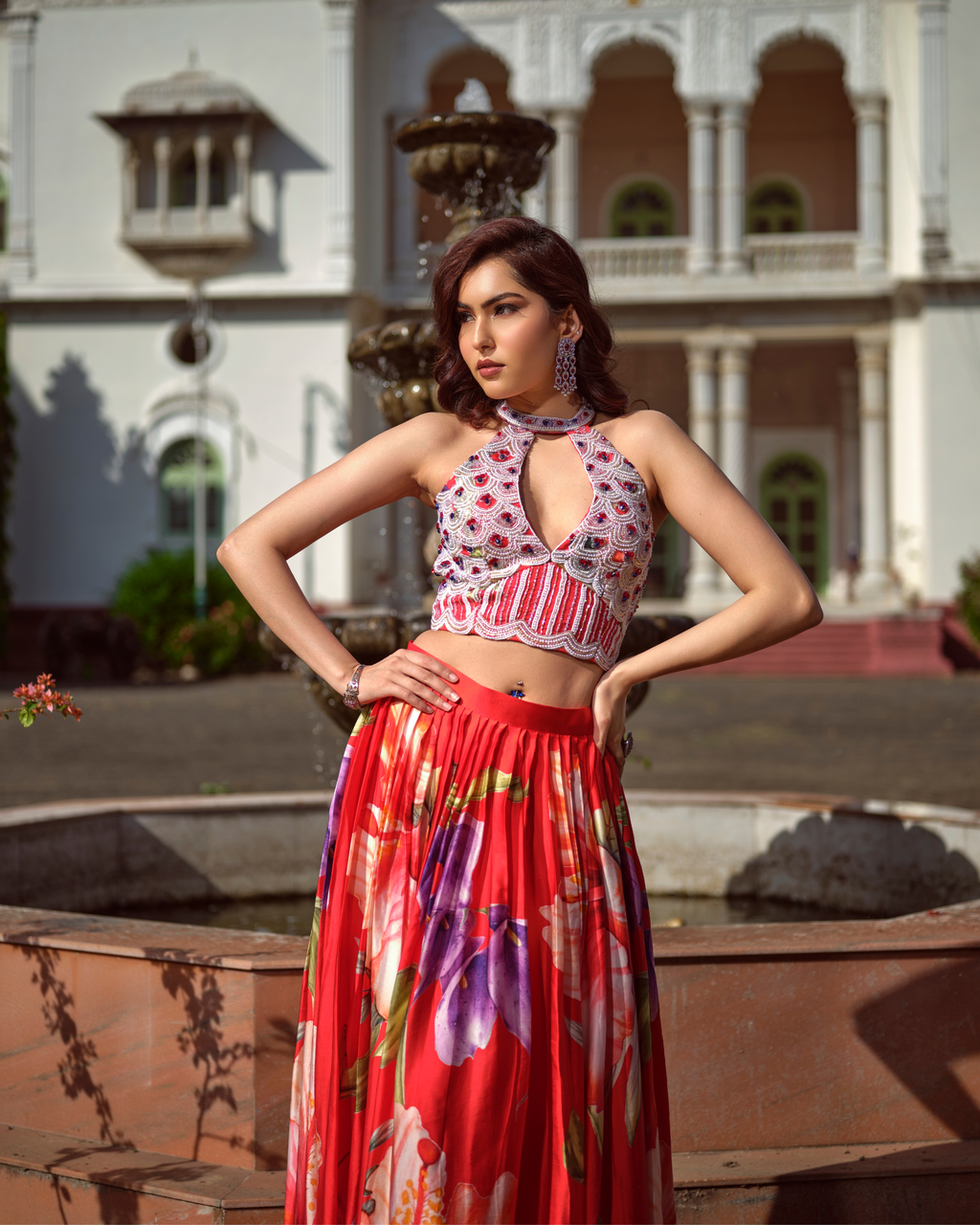 Stile floreale corsetteria paired with Roseto skirt
