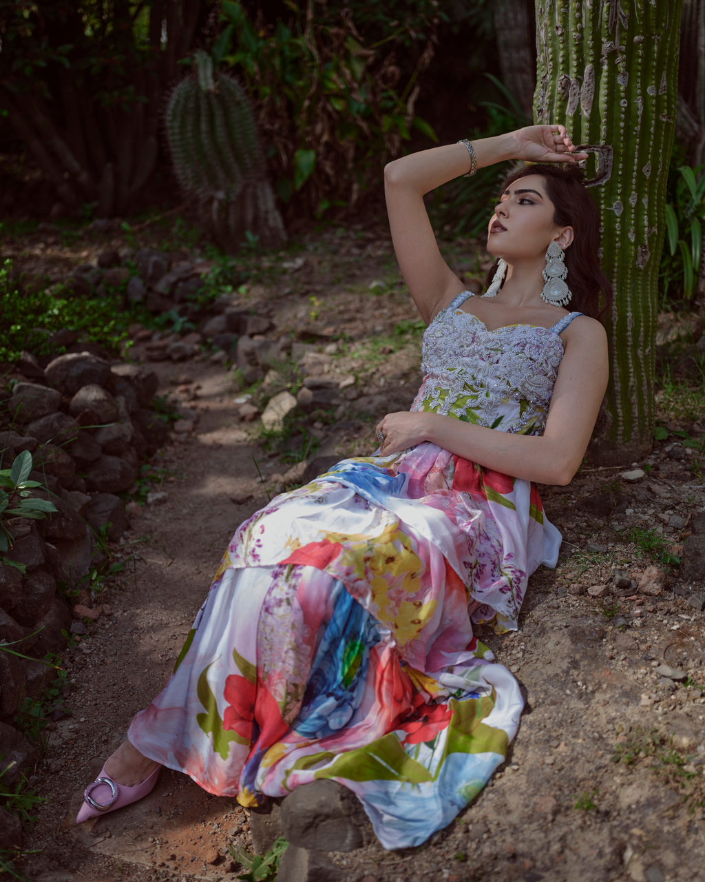 Vigna corset paired with ruffle skirt