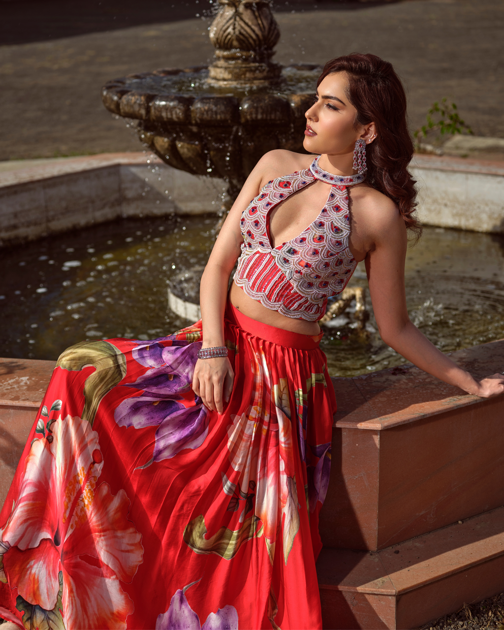 Stile floreale corsetteria paired with Roseto skirt
