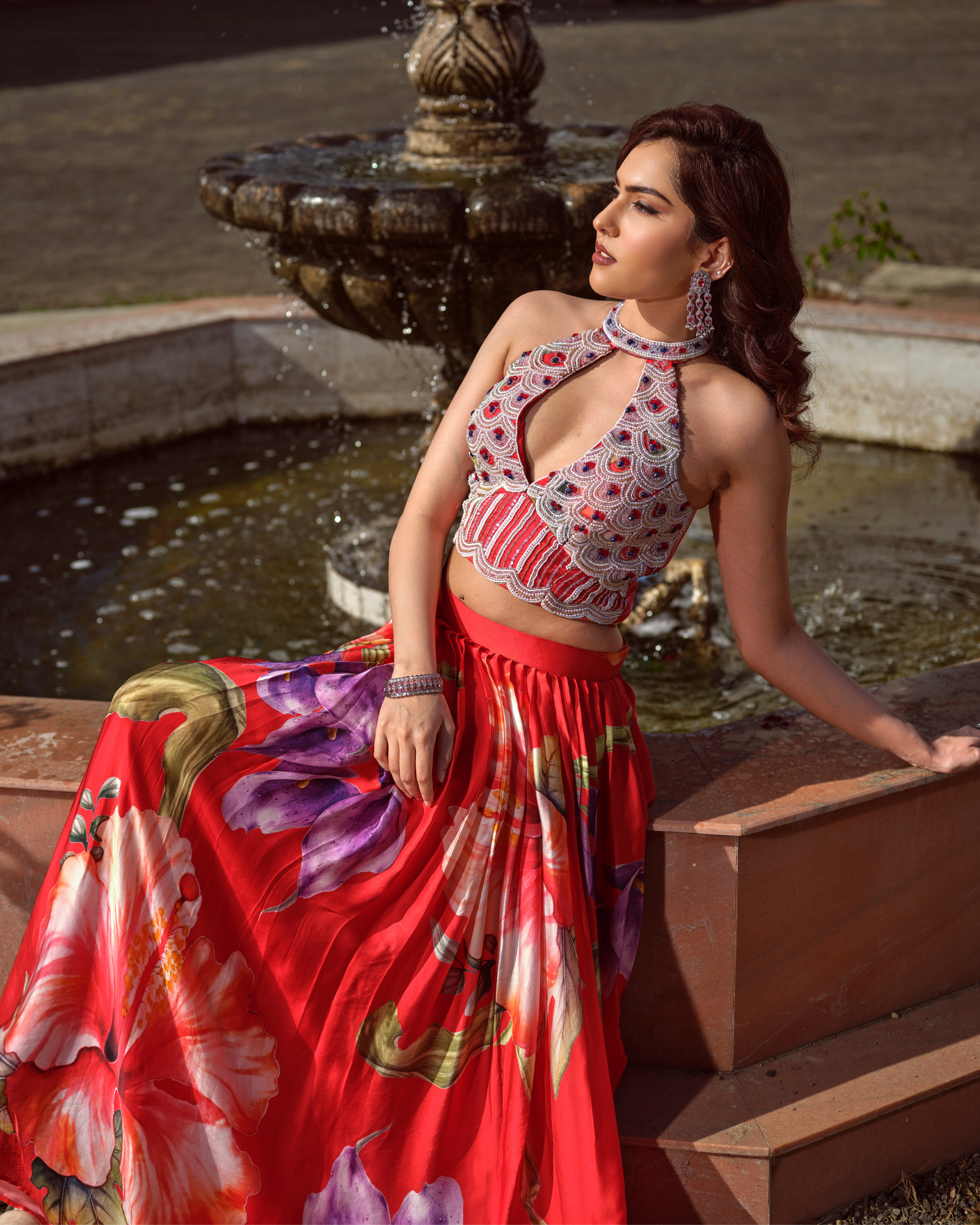 Stile floreale corsetteria paired with Roseto skirt