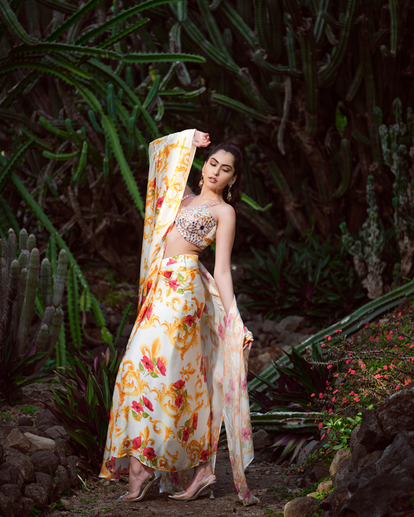 Calla Floreale cape set