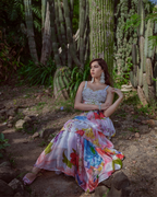 Vigna corset paired with ruffle skirt