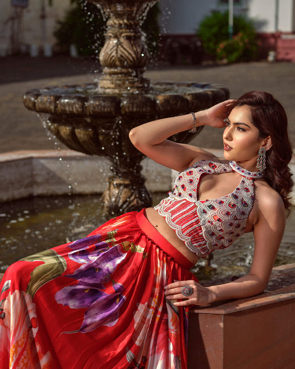 Stile floreale corsetteria paired with Roseto skirt