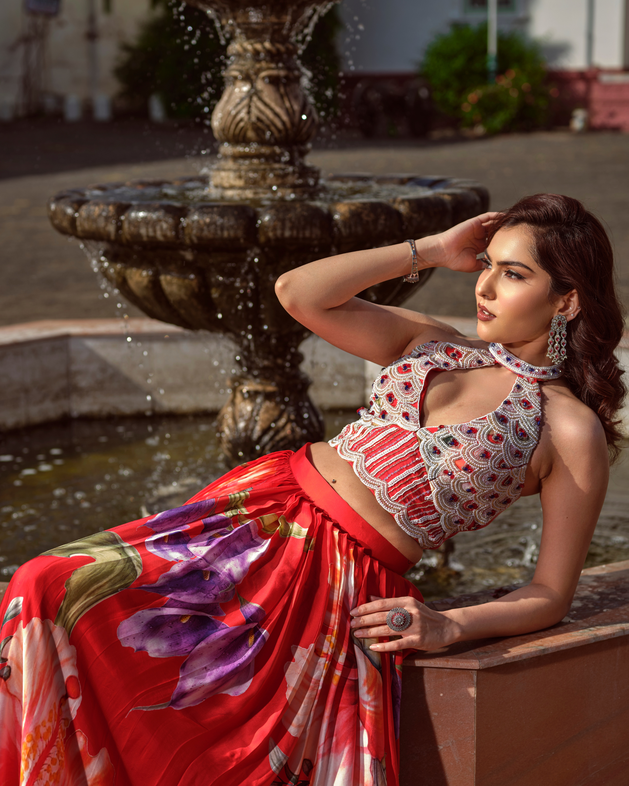 Stile floreale corsetteria paired with Roseto skirt
