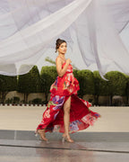 Ruffle Slit Dress