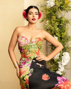 Hand Embroidered Corset with Dhoti