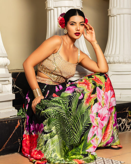 Hand Embroidered Cut Out Dress