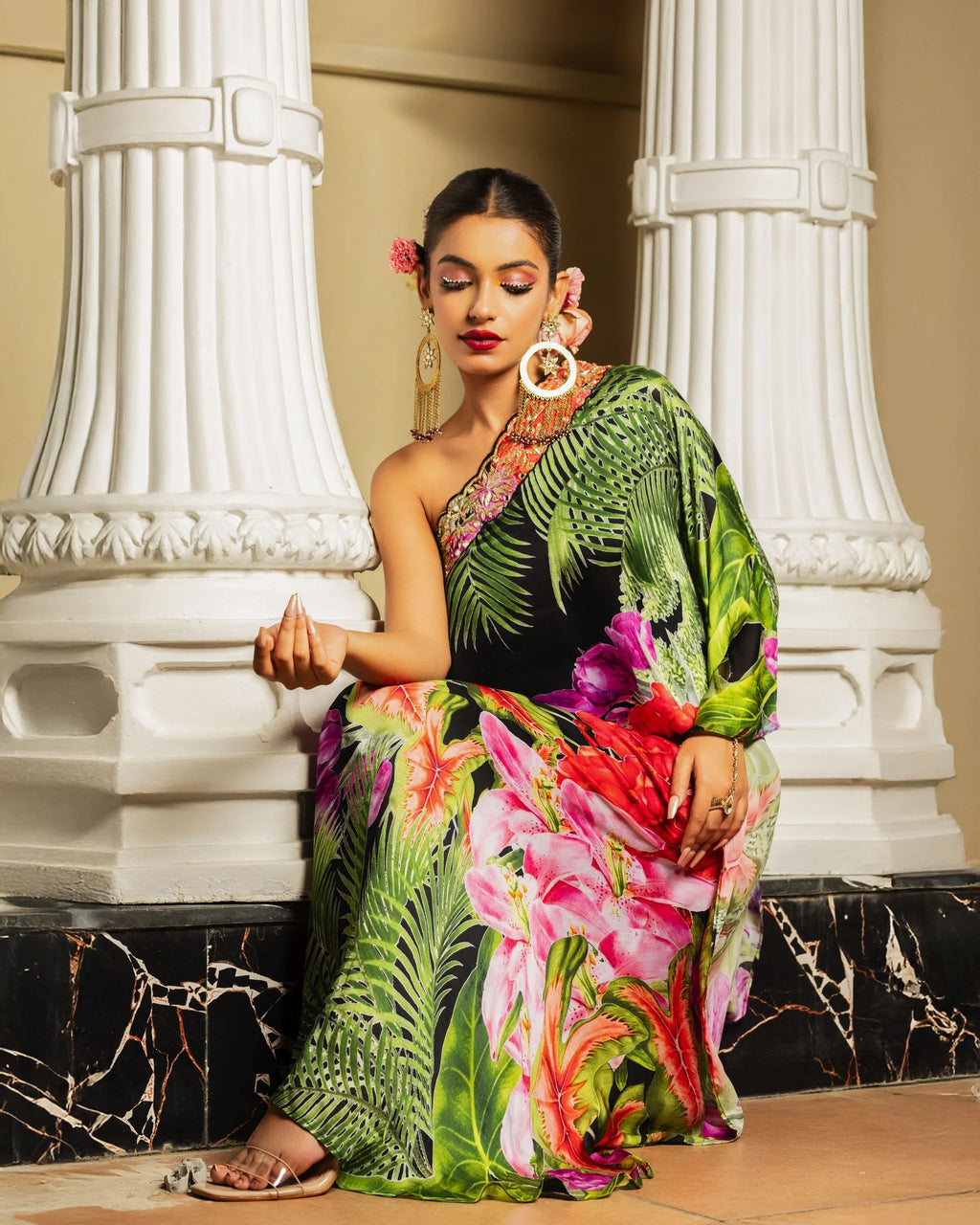 One Shoulder Kaftan
