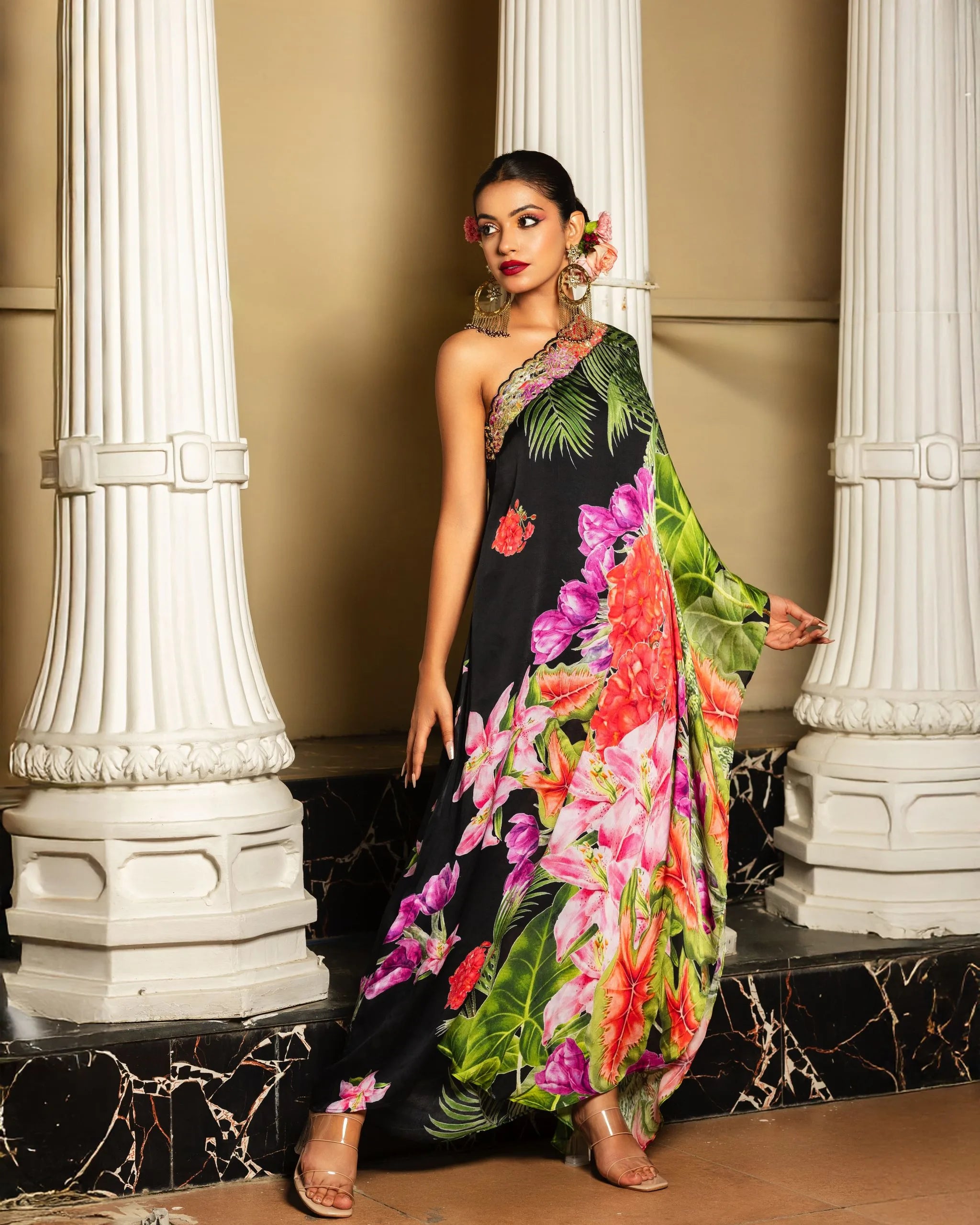 One Shoulder Kaftan