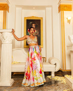 Exquisite Hand Embroidered Blouse Lehenga Set
