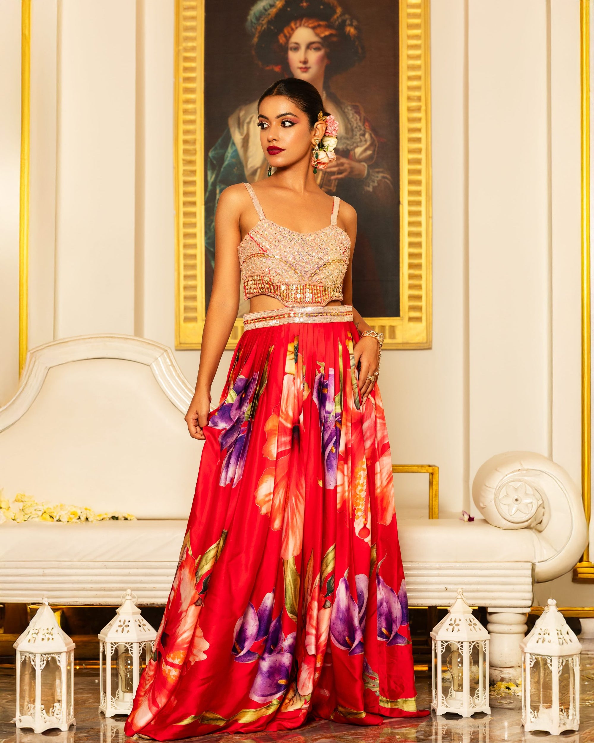 Hand Embroidered Cut Out Dress