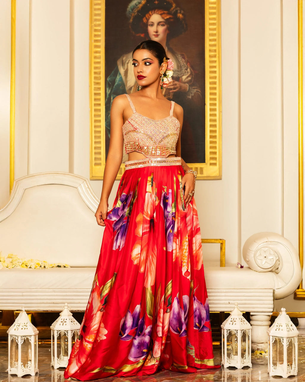 Hand Embroidered Cut Out Dress
