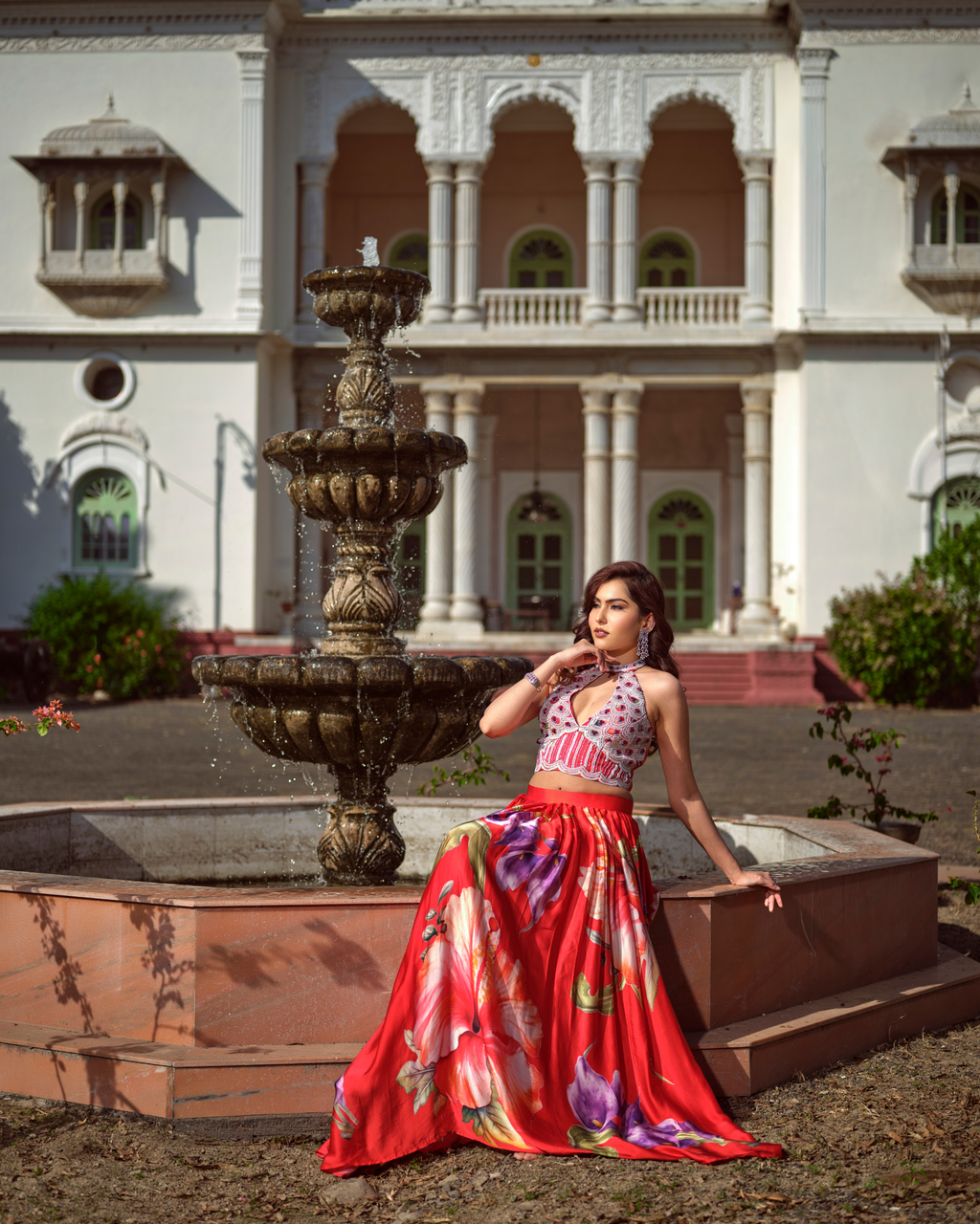 Stile floreale corsetteria paired with Roseto skirt