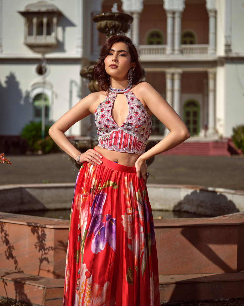 Stile floreale corsetteria paired with Roseto skirt