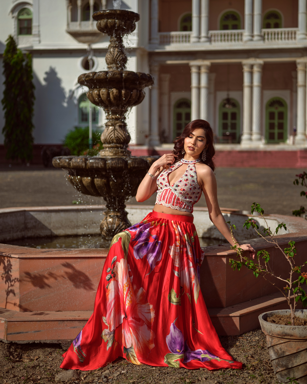 Stile floreale corsetteria paired with Roseto skirt